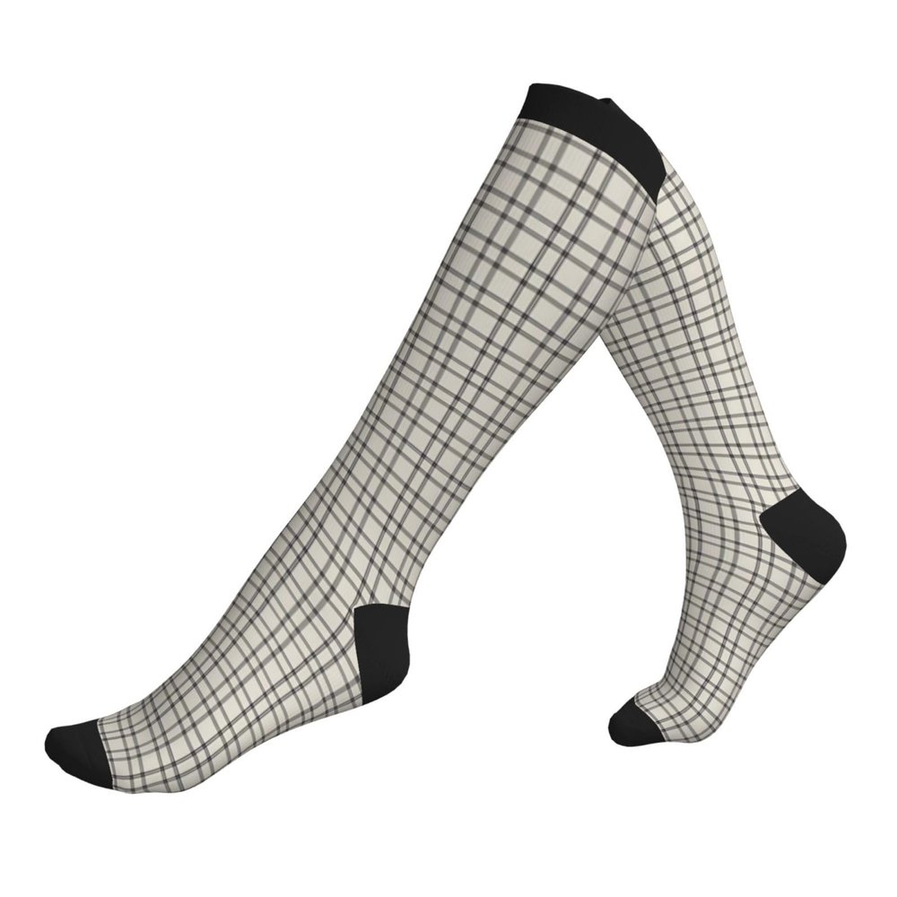 , Black & White Graduated Compression Socks For Men And Women, Best For Cycling,Running,Traveling