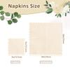 100 Pcs Milky White Napkins Scalloped Edged Dessert Cocktail Napkins Folded 5 x 5 Inches Disposable Napkins for Dinner Wedding Birthday Party view 2