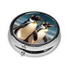 Stylish Animal Penguin Pill Case 3 Compartment Pill Box Portable Metal Pill Organizer Cute Travel Pill Container Vitamin Organizer for Purse Pocket Travel Gift view 3