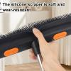 YOXIER Pet Hair Removal Tool,2-in-1 Pet Hair Removal Broom,Pet Hair Broom with Squeegee for Carpet,Heavy Duty Broom for Driveways, Sidewalks, Patios and Deck Cleans Dirt, Debris, Sand, Mud, Leaves an view 2