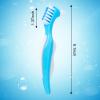 6 Pack Denture Cleaning Brush Dual Head Portable Denture Toothbrush Hard Double Sided Multi-Layered Bristles False Teeth Toothbrush for Care Clean Clear Brace Mouth Guard(Blue Orange Purple,Angled) view 2