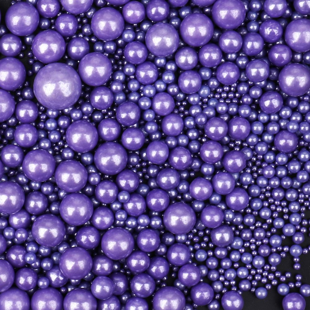 Purple Sprinkles for Cake Decorating, 4.6oz Edible Purple Pearl Sprinkles
