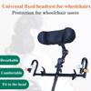 hocvseo Wheelchair Headrest, Wheelchair Neck Support Head Positioning Pillow, Adjustable Aluminum Alloy Bracket, for Wheelchair Users, Elderly, Disabled People view 2