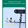 hocvseo Wheelchair Headrest, Wheelchair Neck Support Head Positioning Pillow, Adjustable Aluminum Alloy Bracket, for Wheelchair Users, Elderly, Disabled People view 3
