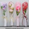10pcs Bouquet Wrapping Bag 17.7" Transparent Floral Sleeve Bags Flower Wrapping Bags Flower Sleeves for Anniversary Birthday Wedding(Style 4) view 3