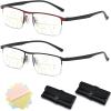 Fanyil Intellireaders, Fanyil Intelligent Reading Glasses, Titanium Progressive Far and Near Dual-Use Reading Glasses (Black+Red,1.5x) view 1