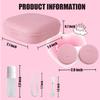 Erewa Contact Lens Case, 2 Pack Portable Contact Lens Box Kit with Mirror, Compact Soak Storage Kit for Travel (Pink) view 2