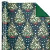 WRAPAHOLIC 30 Inch Reversible Green Christmas Wrapping Paper - 30 Inch x 33 Feet - Green Christmas Tree Wrapping Paper for Holiday, Party Celebration view 3
