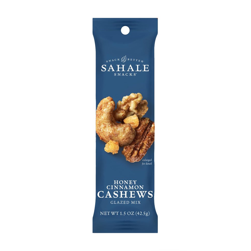 Sahale Snacks Honey Cinnamon Cashews Glazed Mix, 1.5 Ounce (Pack of 18)