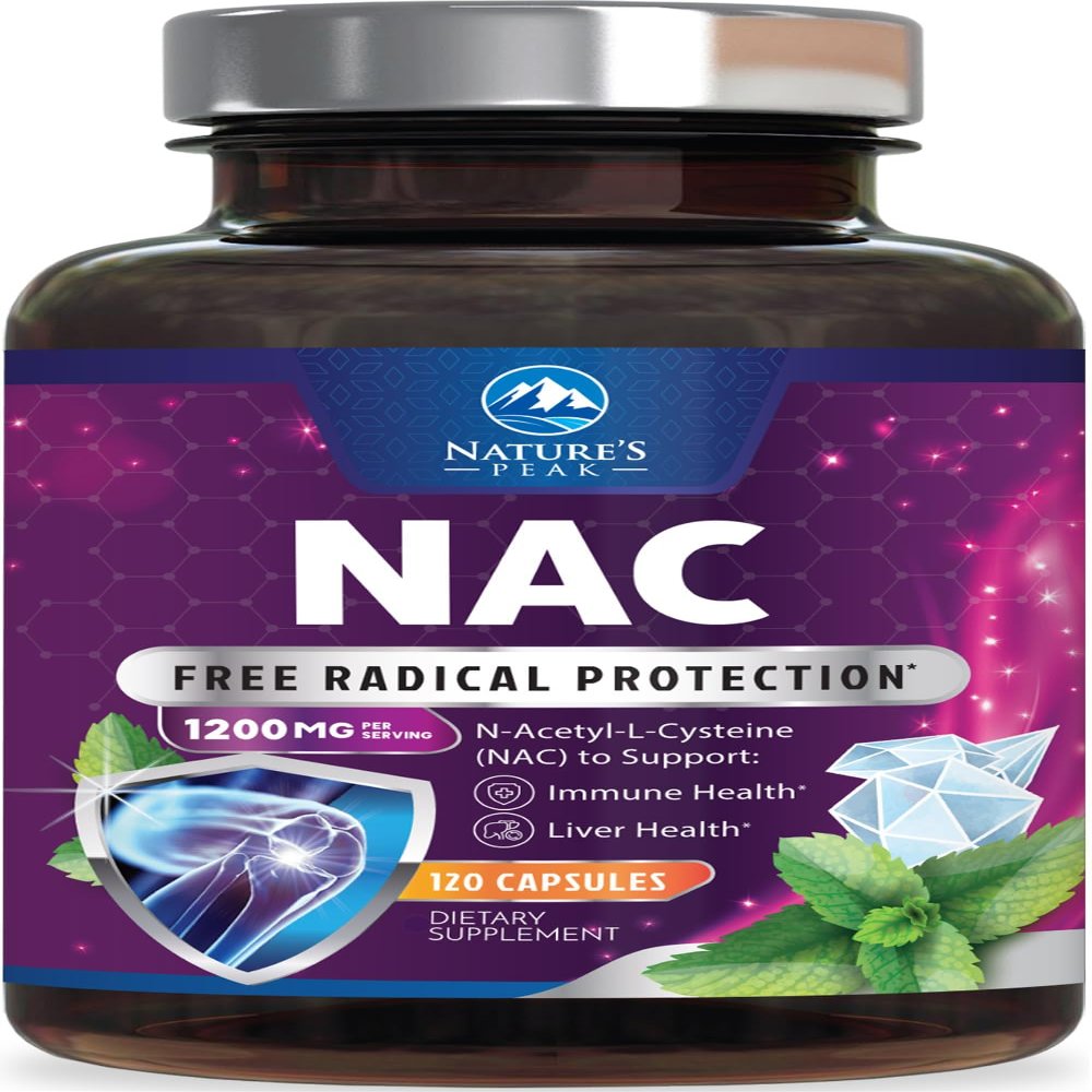 NAC Supplement - 1200mg per Serving N-Acetyl-L-Cysteine Optimal Absorption Immune Support with Powerful Antioxidants - Respiratory & Liver Health Support - Gluten Free Bottled in USA - 120 Capsules