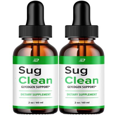 Indelo Sug Clean Drops Healthy Formula SugClean All Natural Healthy Levels - Extra Strength Glycogen Liquid Drops, Sug Clean Reviews (2 Pack 2 Month Supply)