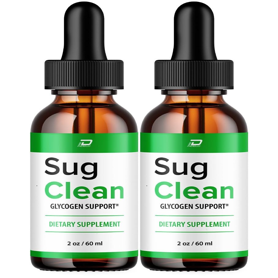Indelo Sug Clean Drops Healthy Formula SugClean All Natural Healthy Levels - Extra Strength Glycogen Liquid Drops, Sug Clean Reviews (2 Pack 2 Month Supply)