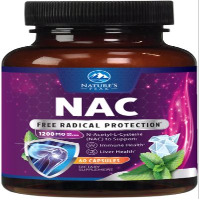 NAC Supplement - 1200mg per Serving N-Acetyl-L-Cysteine Optimal Absorption Immune Support with Powerful Antioxidants - Respiratory & Liver Health Support - Gluten Free, Bottled in USA - 60 Capsules