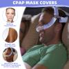4 PCS Satin CPAP Strap Covers, Comfort CPAP Mask Cushions to Fit Dreamwear Headgear or AirFit, Silky CPAP Mask Strap Covers, Anti Wrinkle CPAP Hair Protector for Reducing Red Marks (Blue Purple) view 4