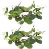 Angoily 12pcs Eucalyptus Candle Artificial Floral Wreaths for Home Decor Spring Festival Accessory Faux Greenery Eucalyptus Leaves and Berries for Easter and Seasonal Celebrations view 1