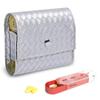 Pill Organizer,LIZIMANDU Weekly Travel Pill Case Box Medication Reminder Daily AM PM, Day Night 7 Compartments,for 4 Times A Day, 7 Days a Week-Includes Leather PU Carrying Case(1-Weave Silver) view 1