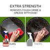 RuggedRed Industrial-Strength Cleaner & Degreaser Heavy-Duty Kitchen Degreaser Spray for Chefs & Catering, USA-Made, Citrus Scent, 32oz (3 Bottles) view 2