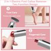 2 in 1 Electric Foot Callus Remover - with Nail Drill File, Aluminum Alloy, 11000RPM, 9 Speeds, with Digital Display, 10 Grinding Heads & 20pcs Sandpaper Discs,Cordless Rechargeable(Silver) view 2
