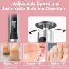 2 in 1 Electric Foot Callus Remover - with Nail Drill File, Aluminum Alloy, 11000RPM, 9 Speeds, with Digital Display, 10 Grinding Heads & 20pcs Sandpaper Discs,Cordless Rechargeable(Silver) view 3
