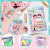 FUNFERY 100 Pack,Round Corner Clear Window Smell Proof Holographic Bags view 4