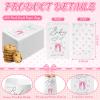 Aliceset 100 Pcs Pink Bow Baby Shower Kraft Paper Bags for Girl 5 x 7.7 Inches Cookies Treat Bags Popcorn Decoration Gift Bag Baby Shower Party Supplies Bulk for Candy Popcorn Cookie view 2