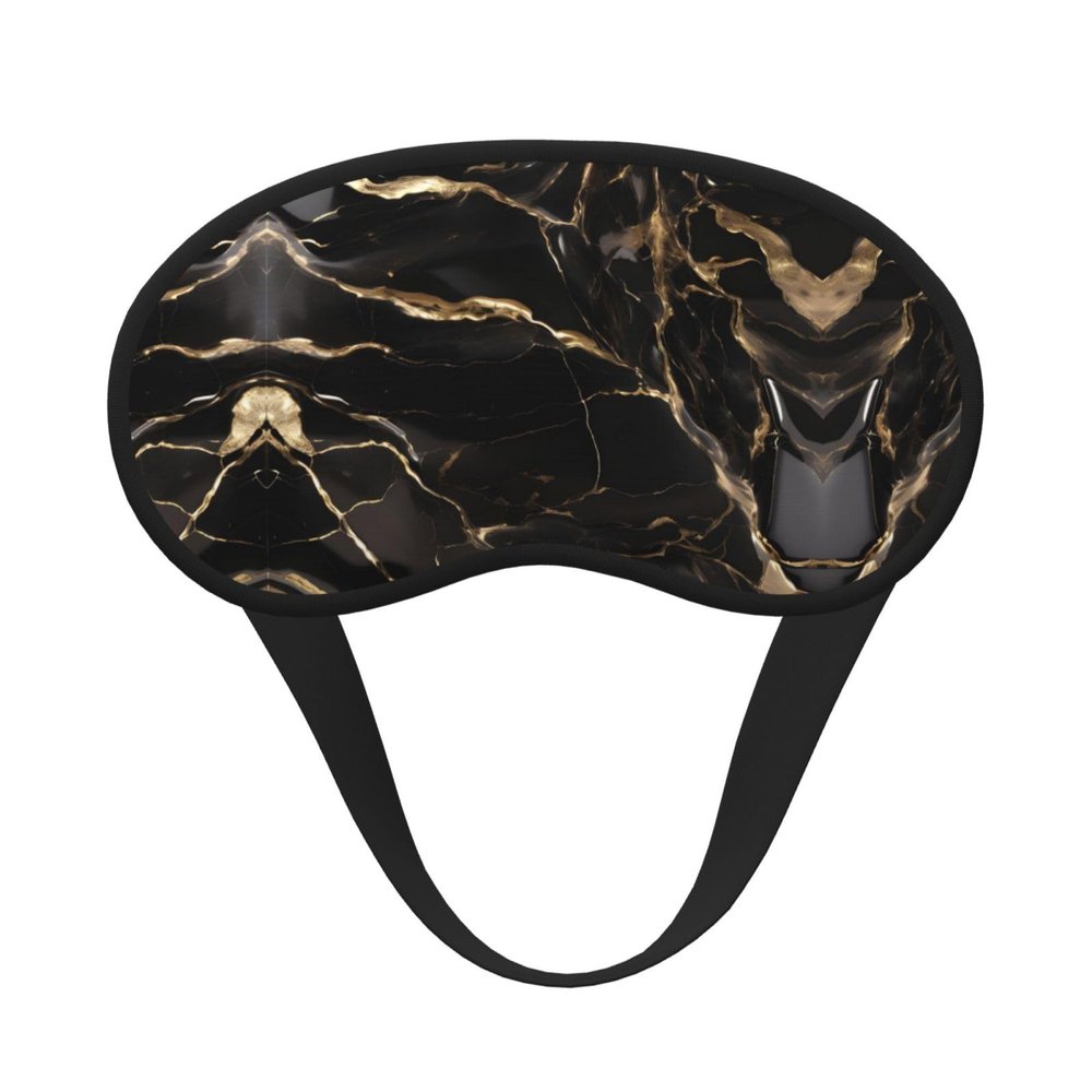 Black Gold Marble It is a Black-Rimmed Eye mask. The Soft Eye mask can Improve Sleep Quality and is Suitable for Indoors, Outdoors and Traveling.