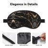 Black Gold Marble It is a Black-Rimmed Eye mask. The Soft Eye mask can Improve Sleep Quality and is Suitable for Indoors, Outdoors and Traveling. view 3