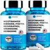 AdvantageNutra Liposomal Nicotinamide Riboside NR Supplement Resveratrol NAD : Nicotinamide 500mg w/Fisetin, Resveratrol Powder Spermidine Berberine NAD Resveratrol Supplement 500 mg - 60 caps 2 Pack view 1