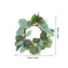 LIFKICH Floral Candle Ring Wreath Small Decorative Artificial Flower Wreath for Party Tabletop Centerpiece view 2