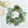 LIFKICH Floral Candle Ring Wreath Small Decorative Artificial Flower Wreath for Party Tabletop Centerpiece view 4