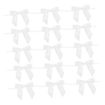 Ipetboom 50pcs Polyester Wrapping Bowknots Twist Tie Christmas Bows Lollipop Bows for Decorations