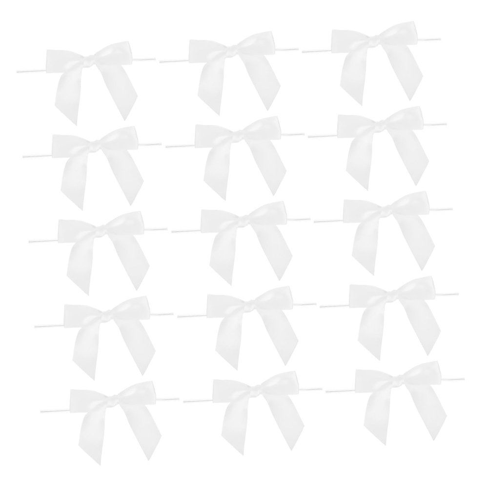 Ipetboom 50pcs Polyester Wrapping Bowknots Twist Tie Christmas Bows Lollipop Bows for Decorations