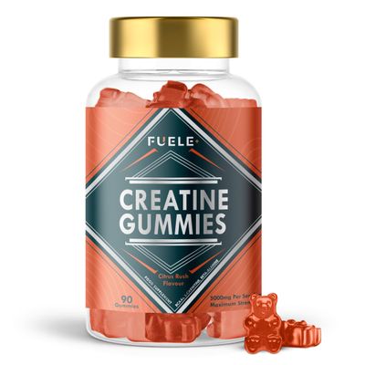 FUELE+ Creatine Monohydrate with L-Carnitine, Beta-Alanine, BCAAs - Enhance Performance and Recovery with Creatine Gummies and Pre Workout for Fitness and Atheletes - 5000mg Per Serving