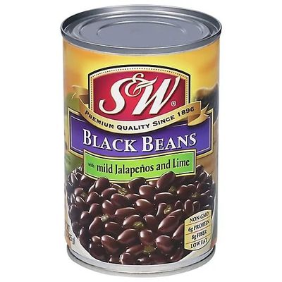 Black Beans With Jalapeno and lime - 15 oz. cans (Pack of 12)