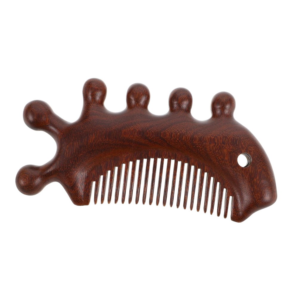 Ipetboom Wooden Scalp Massager Gua Sha Comb for Hair and Neck Relaxation Multi-functional Sandalwood Massage Tool for Men and Women Promotes Scalp Health and Eye Fatigue Relief