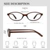 YMRFW Oval Blue Light Blocking Glasses for Women Retro 90s Cat Eye Frame Glasses Computer TV Eyeglasses Anti Eyestrain view 3