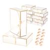 10 Pack Gold Foil Large Gift Boxes with Lids, 12.6x9.8x3.1 Inch Luxury Bridesmaid Proposal Box, White Gift Boxes for Presents, Wedding, Baby Shower, Birthday Party view 1