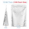100pcs 1 Pint Mylar Bags - Thick 10 Mil - 5.5"x7.5" Stand Up Zipper Pouches Bags, Resealable and Heat Sealable Vacuum Sealing Bag for Long Term Food Storage view 3