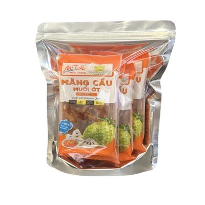 1 Pack - Small Bag Soursop with Chili - Mang Cau Muoi Ot - 5 Pieces per Bag