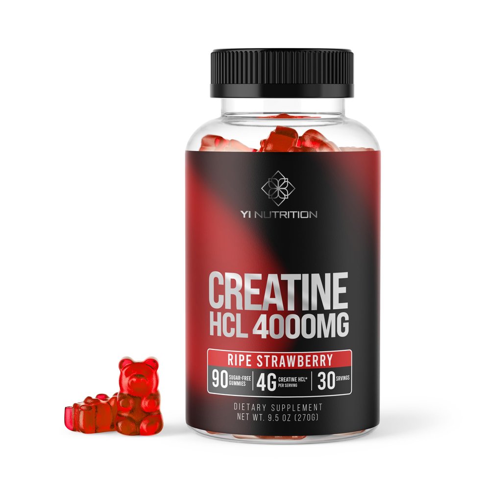 Yi Nutrition Creatine HCL Gummy - World's First 4000MG Creatine HCL Gummies 90 Count (90 Count)