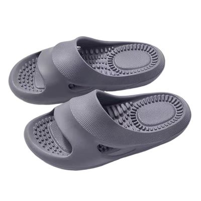 Acupressure Massage Slippers Men's Women's Reflexology Massage Sandals Deep Tissue Foot Massager Home Shower Shoes Plantar Fasciitis Arthritis Pain Relief(Gray,8.5/9)