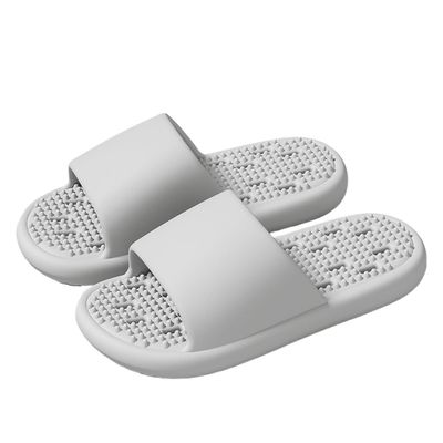 2025 Household Slippers for Women Men Massage Slippers Acupressure Foot Open Toe Sandals Non-Slip Quick Dry Shower Shoes Relieve Foot Pain and Nerve Tension(Gray,9.5/10)
