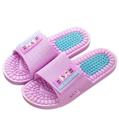 Foot Massage Slippers Acupressure Massage Sandals Deep Tissue Foot Massager Women's Men's Shower Shoes Relief Neuropathy Arthritis Plantar Fasciitis Pain(Purple,7.5/8)