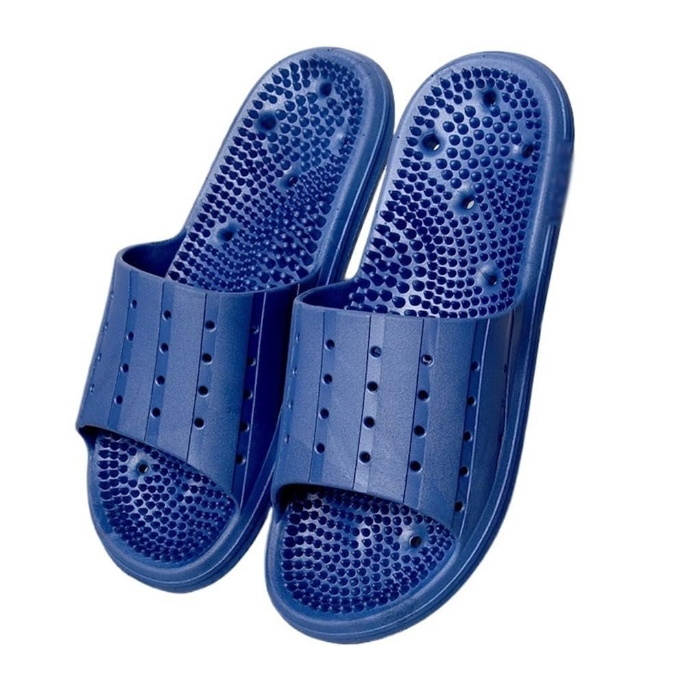 Acupressure Slippers Men Foot Massage Relax Shoes Women Deep Tissue Foot Massager Reflexology Therapy Massage Sandals Relief Plantar Fasciitis Pain(Blue,9.5/10)