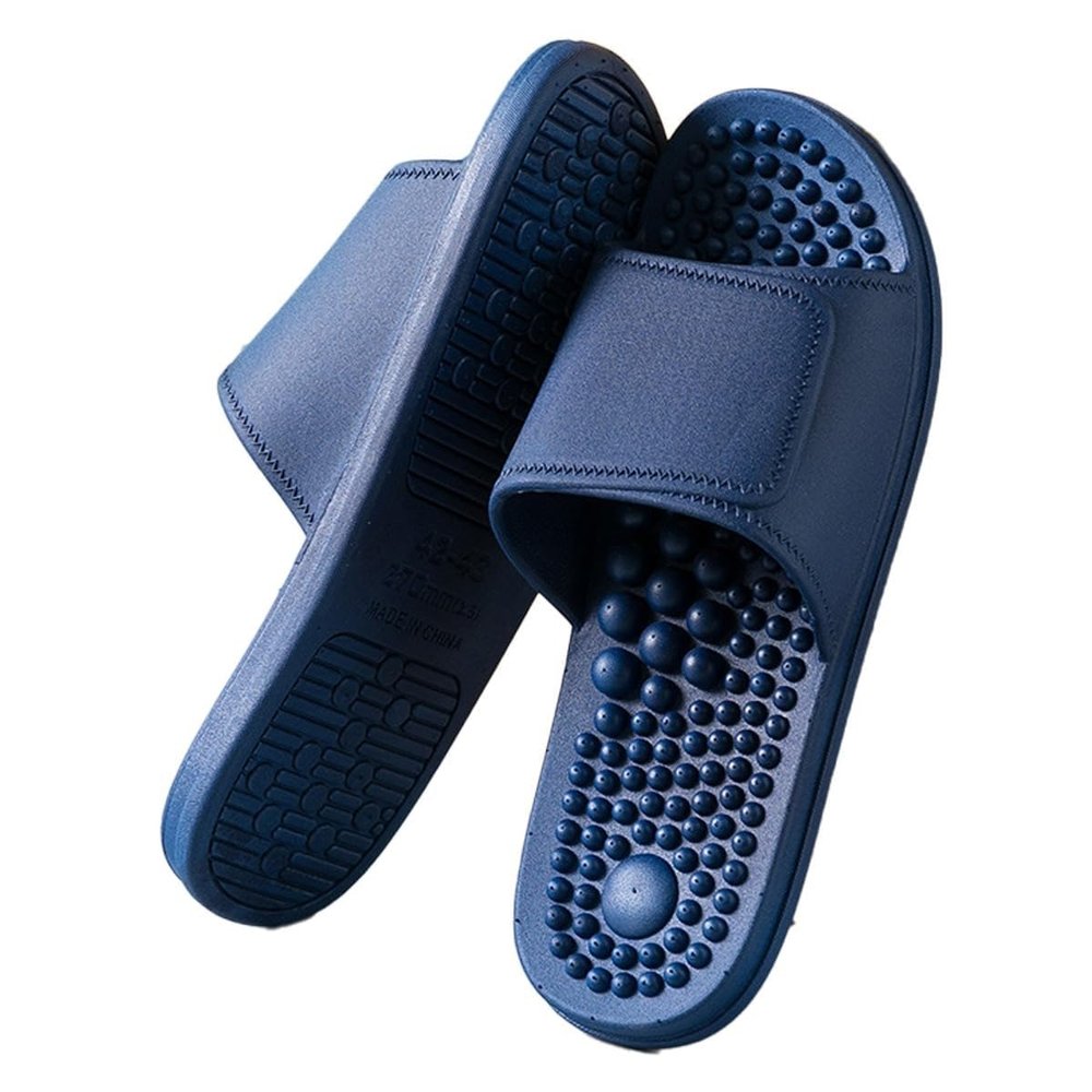 Acupressure Massage Slippers Women Men Reflexology Therapy Slippers Plantar Fasciitis Arthritis Neuropathy Pain Relief Acupuncture Sandals Home Shower Shoes(Deep Blue,8.5/9)