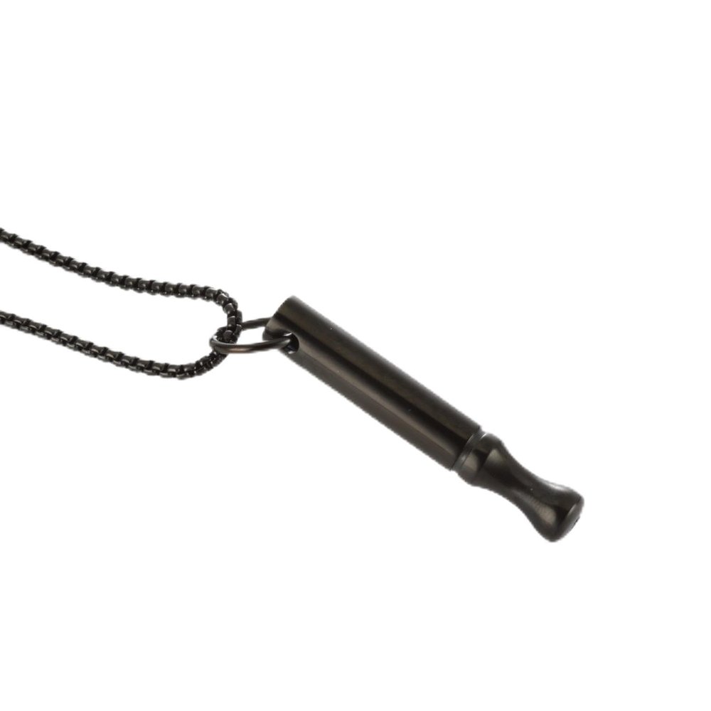 GJMLUNFZQ Meditation Breath Decompression Pendant Necklace Meditation Small Man Waist Round Tube Whistle