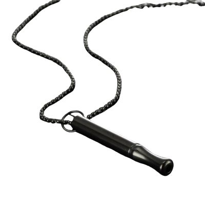 GJMLUNFZQ Meditation Breath Decompression Pendant Necklace Meditation Small Man Waist Round Tube Whistle