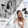 BShome Adjustable Hair Dryer Stand, 29-59 Inch Hair Dryer Holder with Tripod and Universal Clip, 360-Degree Rotating Blow Dryer Stand for Bathroom, Vanity, Makeup Roo, black view 3
