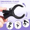 BShome Adjustable Hair Dryer Stand, 29-59 Inch Hair Dryer Holder with Tripod and Universal Clip, 360-Degree Rotating Blow Dryer Stand for Bathroom, Vanity, Makeup Roo, black view 4