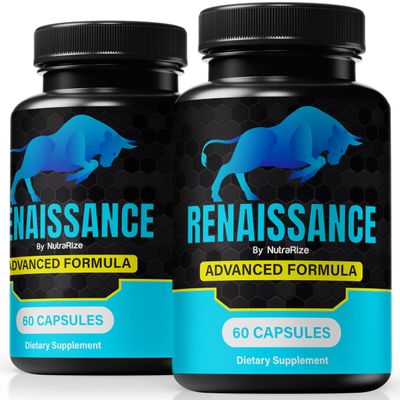 (2 Pack) Renaissance for Men Official Renaissance Pills with Natural Ingredients to Help Fuel Energy, Stamina & Daily Performance, Premium Easy-To-Swallow Formula, Just Take 2 a Day (120 Capsules)